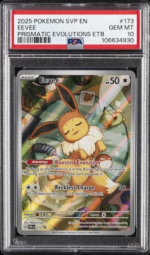 2025 POKEMON SVP PRISMATIC EVOLUTIONS ELITE TRAINER BOX EEVEE PSA 10