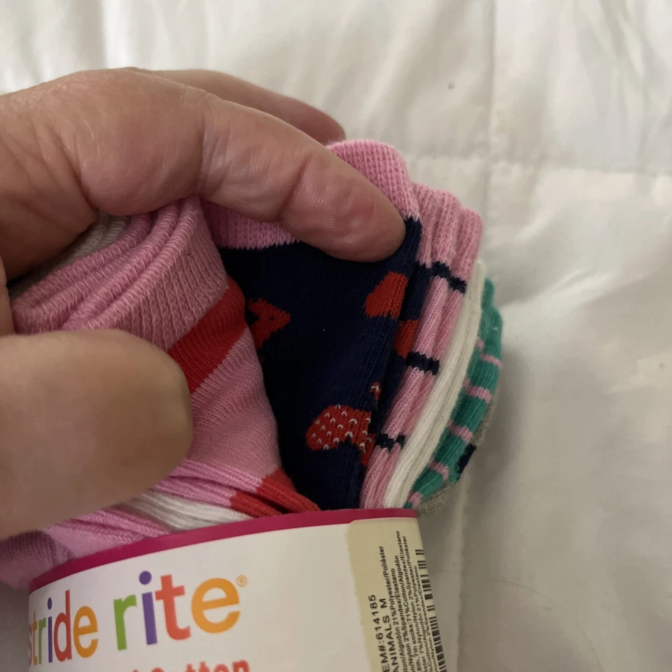 8 pares de calcetines medianos Stride Rite de algodón peinado talla de zapato 10-13 Foto 4 de 4