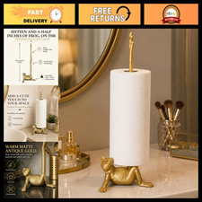 Stylish Gold Frog Paper Towel  Metal Toilet Paper Holder Stand - Home Decor