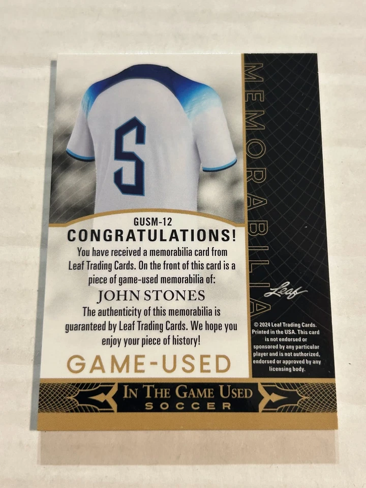 2024 HOJA EN EL JUEGO USADO JOHN STONE 3/4 ROJO PRIME PARCHE SSP CS1 Foto 2 de 2