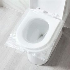 EGV-50 Pieces Disposable Plastic Toilet Seat Cover Waterproof, WC Cushion Toi...