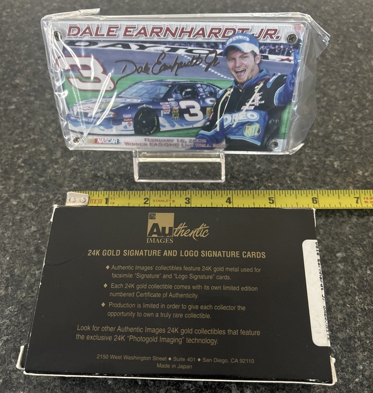 Vintage NASCAR Legend Dale Earnhardt Jr Gold Signature Card Numbered Limited NIB