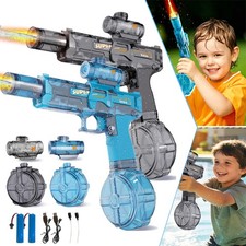 2x Electric Water Gun Automatic Water Gun Pistols for Kids Adults 9m Long Range