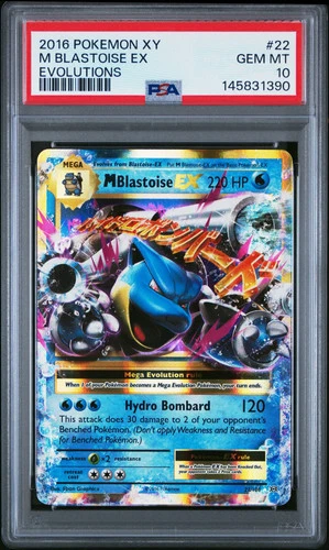 2016 Pokemon Xy Evolutions M Blastoise EX Evolutions PSA 10 #22 New Cert