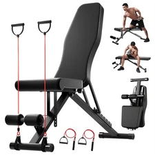 1000 LBS Foldable Adjustable Weight Bench for Home Gym Strength Training Workout