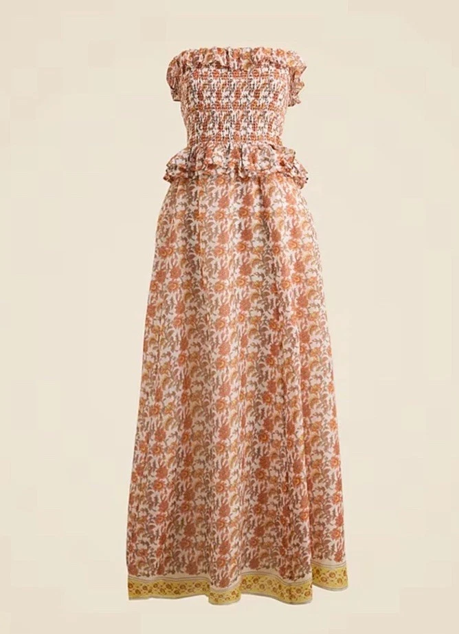 chinese dress ladies J. Crew Purple Lilac White Striped Ruffle Trim Lace Tiered Maxi Dress  The  Closet New York