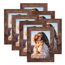 5x7 Picture Frame Set of 7, Rustic Frames Display 5 by 7 Inch Photo for Wall ...
