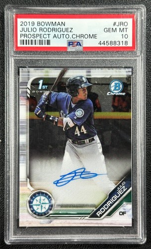 JULIO RODRIGUEZ PSA 10 2019 BOWMAN CHROME #CPA-JRO 1ST PROSPECT AUTO 8318