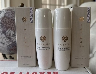 2 Tatcha The Camelia Cleansing Oil 1.7 Oz Travel Sz Cleanser Makeup Remover