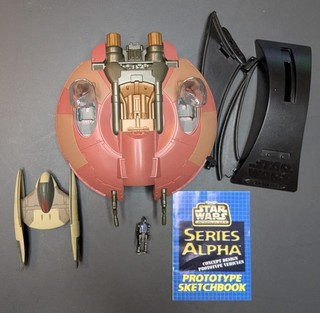 STAR WARS ACTION FLEET ALPHA TRADE FEDERATION DROID FIGHTER BATTLE COMPLETE RARE
