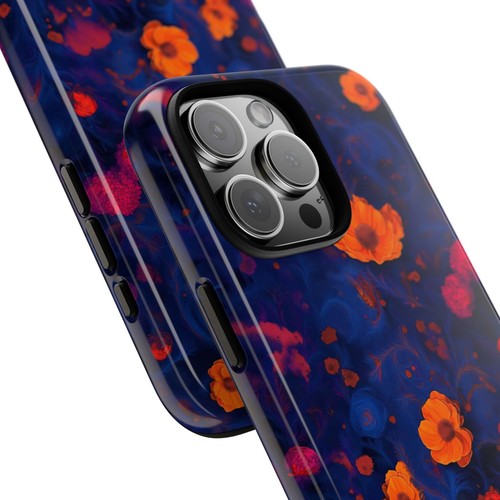 Blue Floral Phone Case, Tough Phone Case, Cute Phone Cover, Unique Gift For Her - 第 17/273 張圖片