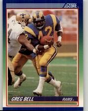 1990 Score Greg Bell #89 Los Angeles Rams