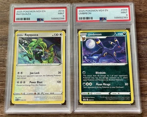Umbreon & Rayquaza 2025 Pokémon PSA 9