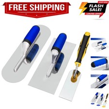 Concrete Tools Set Stainless Steel Flat Finishing Trowel 11" x 4.3" and Pool ...