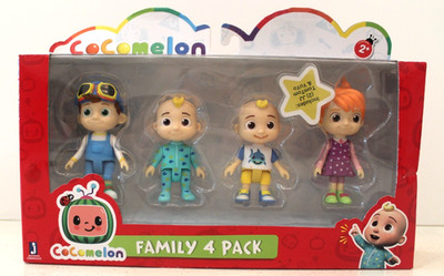 Cocomelon Family Figure 4 Pack Figures Shark Tee Whale PJs JJ YoYo TomTom NEW