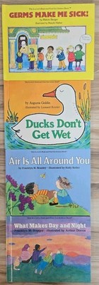 Lot 4 Vintage Let s-Read-and-Find-Out Science Books Germs Make Me Sick +++