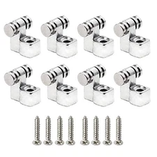Hordion 8 Pcs Roller String Tree Guides Retaine for Strat Tele Style Silver