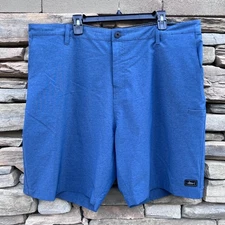 Pelagic Fako Hybrid Shorts Fishing Mens 42 Blue Athletic Zip Pockets