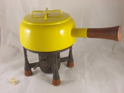 60s DANSK DESIGNS Kobenstyle Fondue Set Emaille von Jens Quistgaard Midcentury