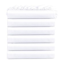 FreshCulture Queen Fitted Sheets, Bulk Pack of 6, Deep Pocket, Soft Microfibe...