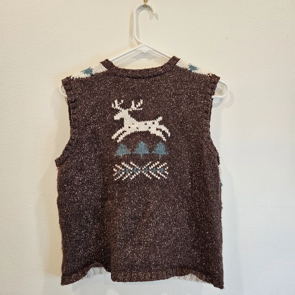 De Colección Marisa Christina Mujer Suéter Chaleco Talla M Chaleco Reno Tejido Naturaleza Vacaciones Foto 2 de 4