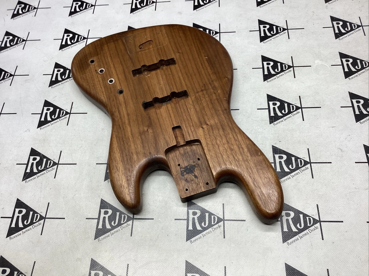 90’s Warmoth J Jazz Bass Guitar Body 5 String Black Walnut