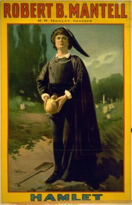 Robert B. Mantell in Hamlet - Vintage Theater Poster 1890 - 5 x 7 inch Print