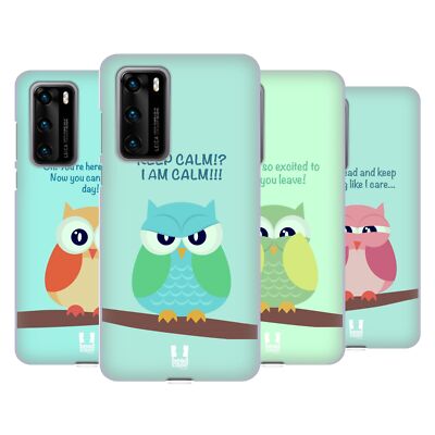 HEAD CASE DESIGNS MEAN OWLS SOFT GEL CASE FOR HUAWEI PHONES 4