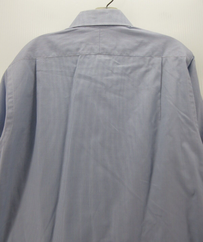 VINTAGE Paul Stuart Shirt Men 15 Blue Button Up French Cuffs Houndstooth USA - Picture 7 of 10