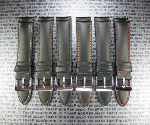 New 20mm Top Quality Black CALF LEATHER STRAP Watch Band for IWC TOP GUN Pilot - Picture 1 of 32