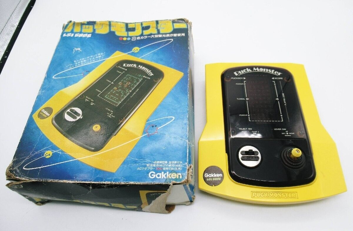 puck monster pacman Retro Vintage LSI FL Game work used with box Manual old game puck monster pacman Retro Vintage LSI FL Game work used with box Manual old game
