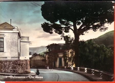 POSTCARD DELIANUOVA AQU TRAVELLED 1959 VIA ROMA