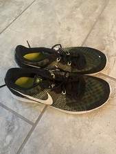 Nike Kids Flex Fury Running Shoes Black/Green- size 5Y