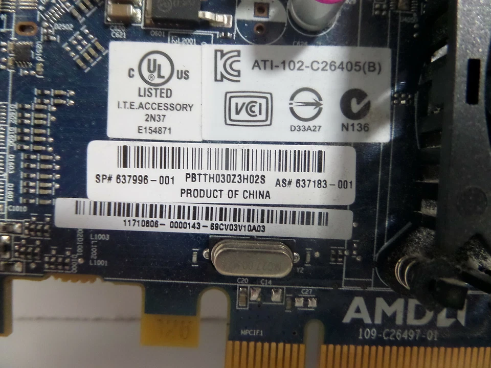 video card AMD Ati-102 C26405(B) Radeon pcie   (S30) - Image 3 of 3