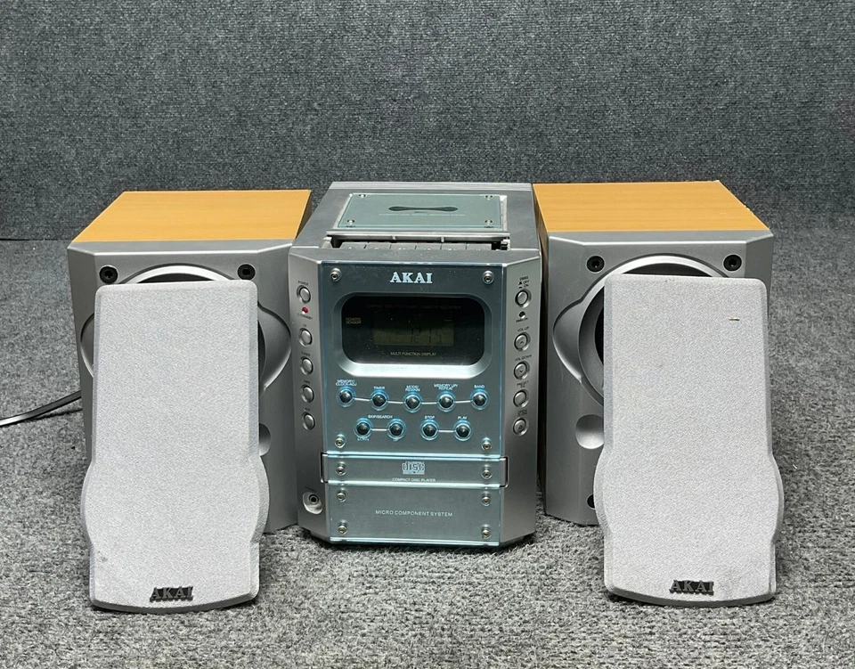 Micro Stereo AKAI 📀 MX2800 System w/ 2 Speakers CD Multi - Image 3 of 4