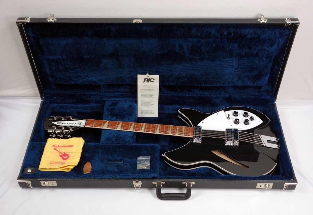 1994 Rickenbacker 360-12 V64 Jetglo Black 12 String with Original