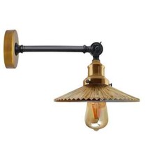 Image of Glass Wall Light Modern Indestrial Amber Lamp Bedroom Living Room Home Decor