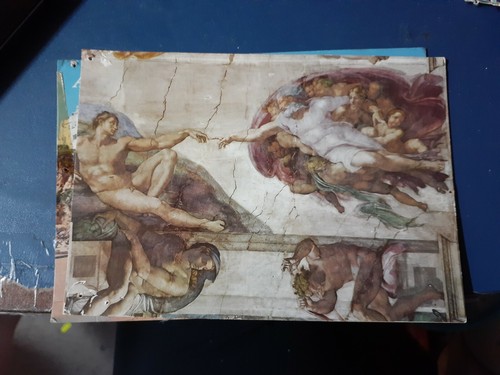 postcard vintage postally used 1980 sistine chapel vatican