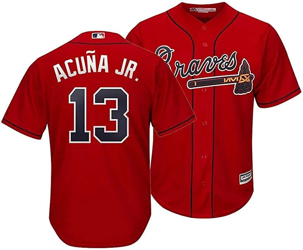 Ronald Acuna Jr Atlanta Braves Youth 8-20 Red Alternate Cool Base Player  Jersey