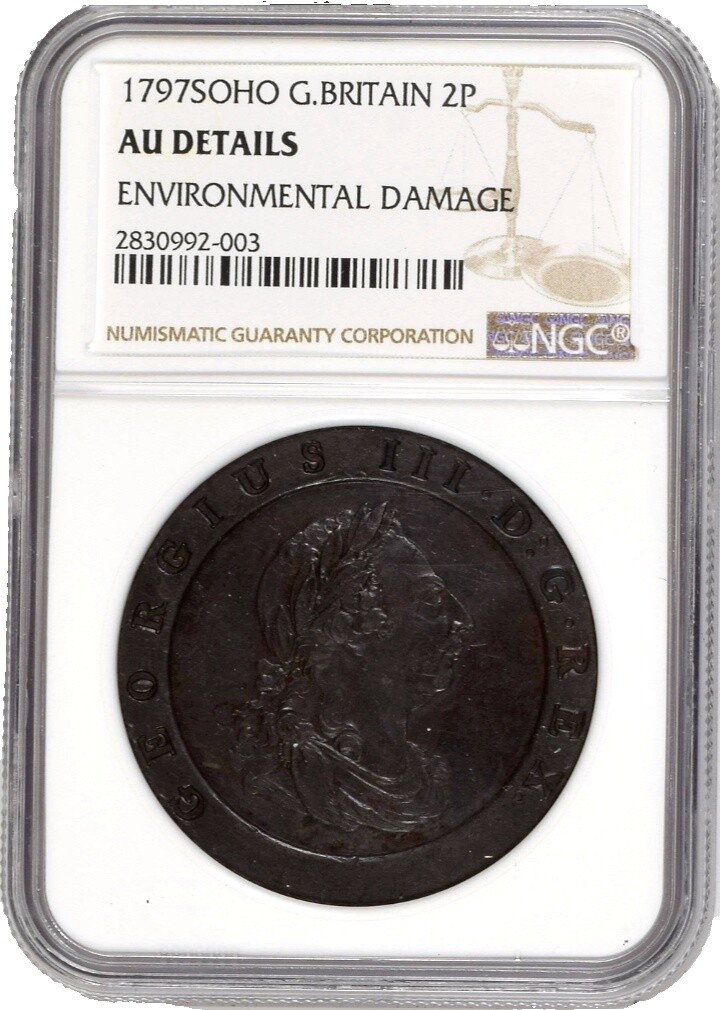イギリス　2ペニー銅貨 1797年 NGC AU Bronze 1797 Year UK Coins for sale | eBay