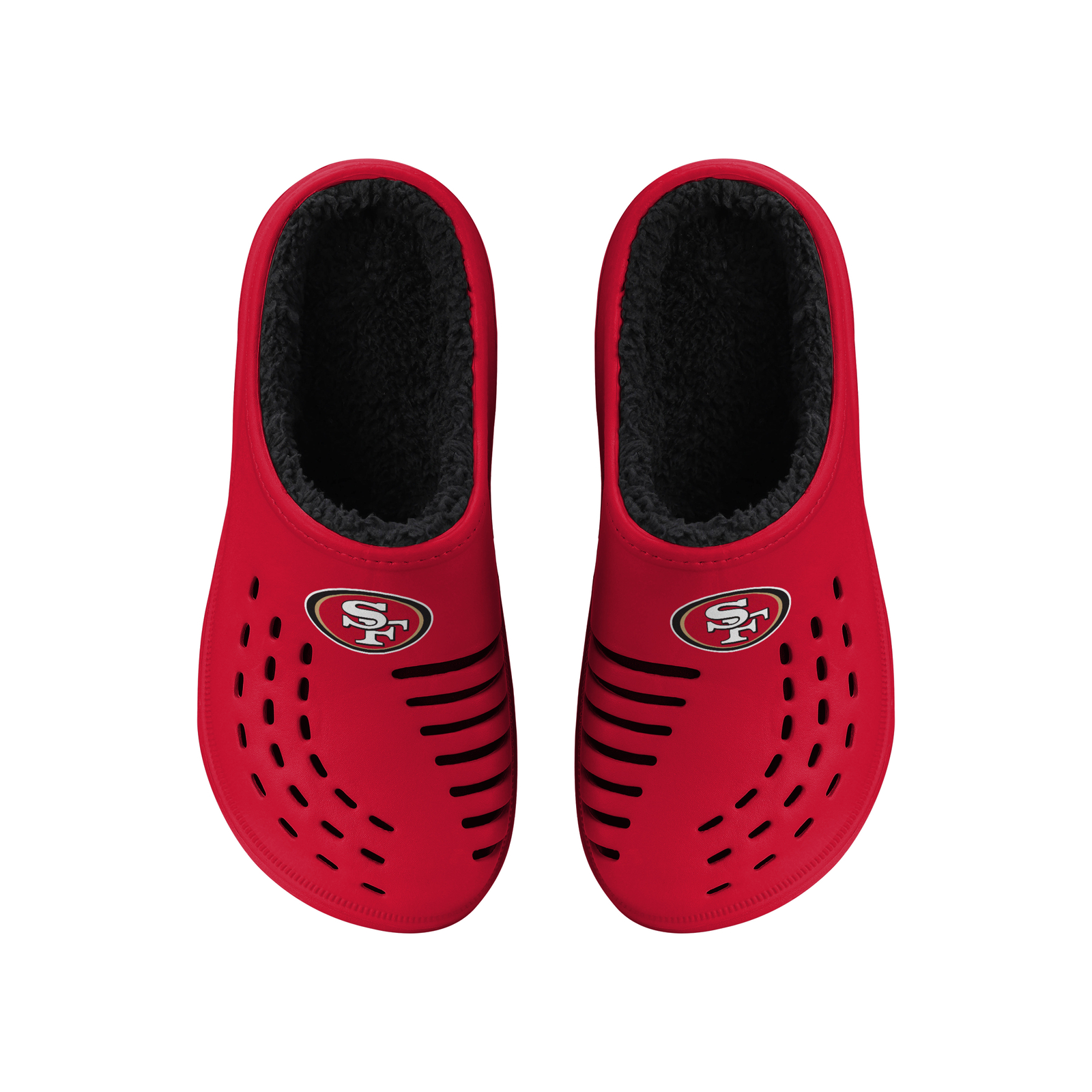 Мужские сабо FOCO NFL San Francisco 49ers на подкладке из шерпа с большим логотипом