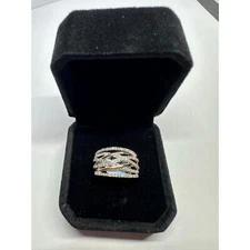 Flowing 1/2 Ct Natural Diamond Ring 14 Ktp Rose Gold over sterling silver