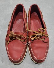 Vintage Polo Ralph Lauren Men's RED Leather Loafers - 9 1/2 D 685392