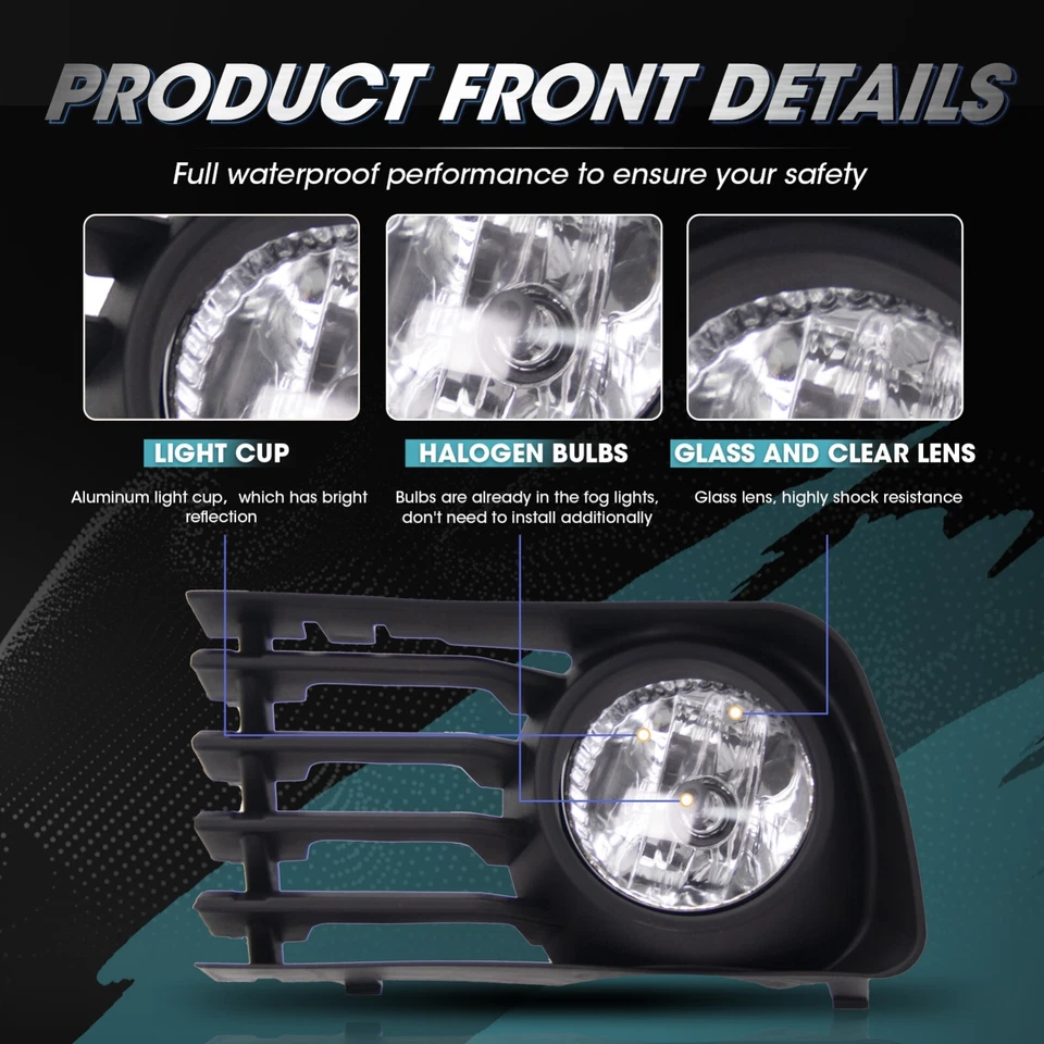 Luces antiniebla de conducción para Toyota Prius 2004-2009 con interruptor y kit de cableado-1 juego Foto 3 de 4