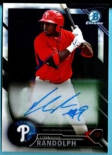 2016 Bowman Chrome  Autograph Auto  Cornelius Randolph  Card # BCPA-CR
