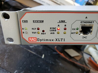 RAD Optimux-XLT1 Fiber Optic Multiplexer OP-XLT1/AC/R/ST85 (C) 3 X OP-M 4T1/BAL