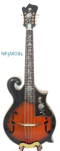 F5 style Solid Curly Maple wood and Spruce top Mandocello Rose NF5MO81 - Picture 2 of 8