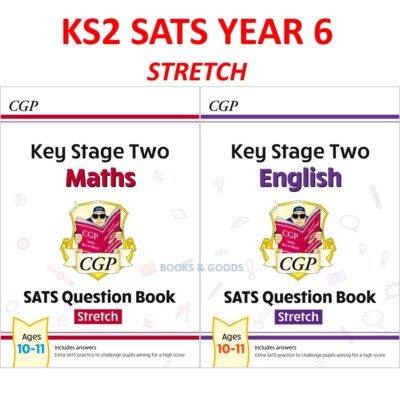KS2 SATS Year 6 Maths English Question Books Stretch with Answer Ages 10-11 CGP