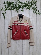 Lois Leather Wear Size S Red Jacket, Vintage, Motorcycle, Full Zip, 75