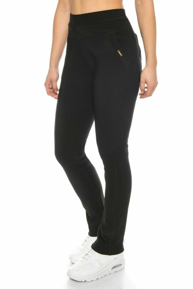 Damen Winter Thermo-Hose High-Waist Stretch warm gefüttert Fell 38 40 42 44 46 - Bild 2 von 4